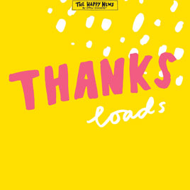 'Thanks loads' thank you ecard by Emily Coxhead