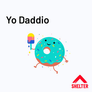 Donut holding ice lolly 'Yo Daddio' Father's day ecard