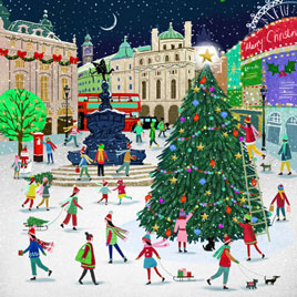 London Christmas scene