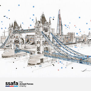 SSAFA Tower Bridge blank ecard