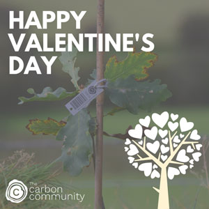 Tree made of hearts Valentine's Day ecard