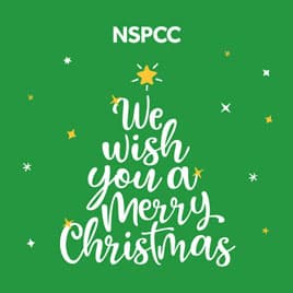 NSPCC 'we wish you a merry Christmas' christmas ecard
