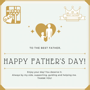 To the best father Father's Day ecard