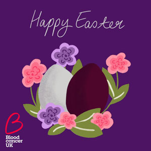 Easter eggs in flowers Easter ecard
