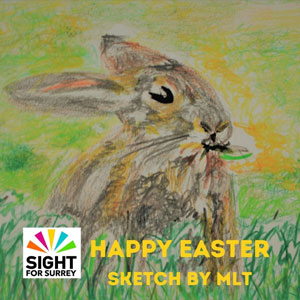 Visually impaired 'Happy Easter' Easter ecard