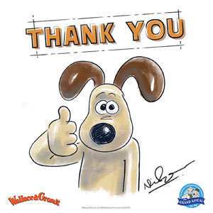 Wallace & Gromit Thank You ecard