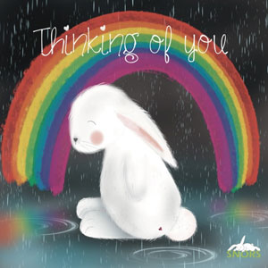 Sad rabbit thinking of you ecard