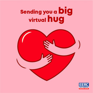 Heart hug 'Sending you a big virtual hug' Valentine's Day ecard