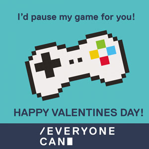 Video game console 'I'd pause my game for you' Valentine's Day ecard