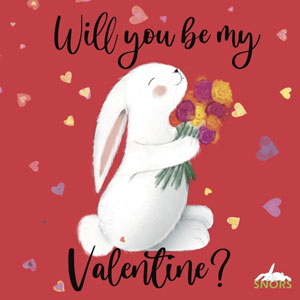 Rabbit 'Will you be my Valentine' Valentine's Day ecard