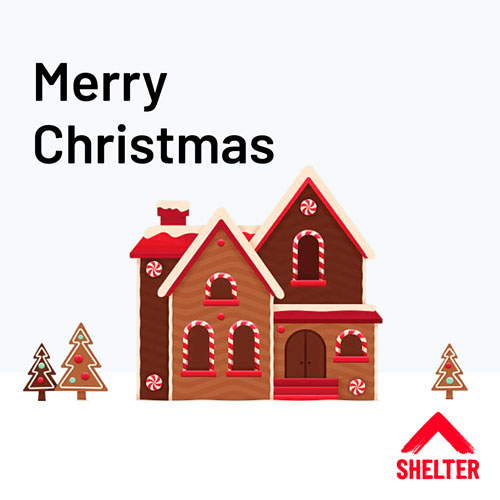 Gingerbread house 'Merry Christmas' corporate animated Christmas ecard