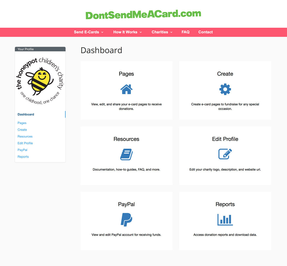 Fundraising dashboard