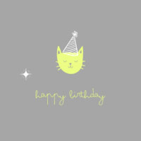 cat birthday ecard