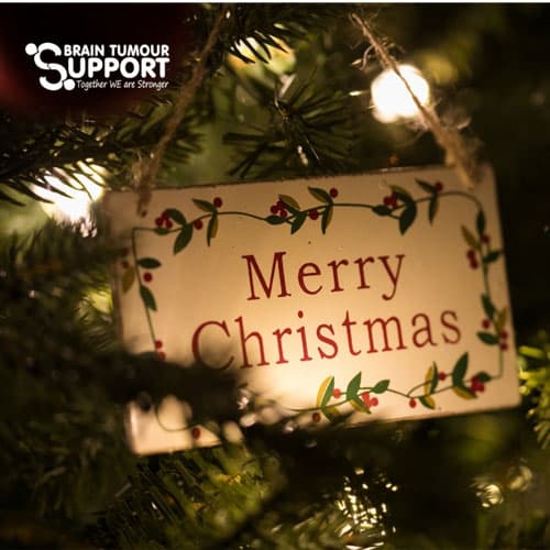 Merry Christmas sign hanging ecard