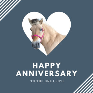 Horse Happy Anniversary ecard