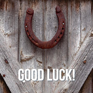 Horseshoe good luck ecard