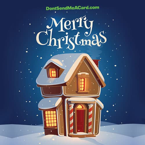 Gingerbread House Christmas ecard