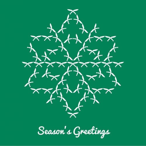 Christmas star shape 'Season's Greetings' Gurkha Christmas ecard