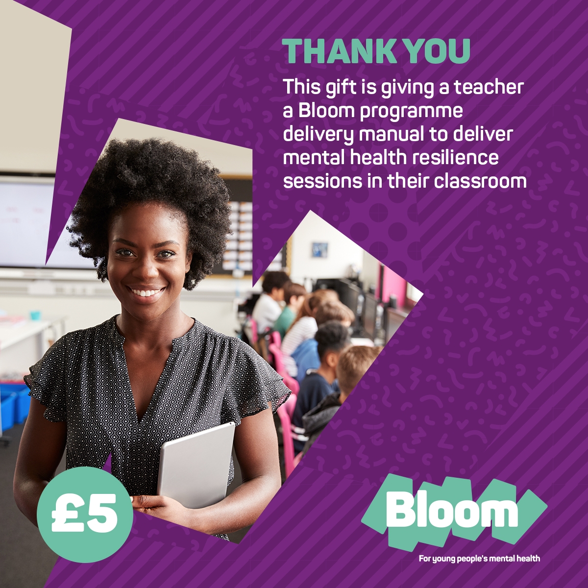 Send a £5 Bloom e-Gift eCards