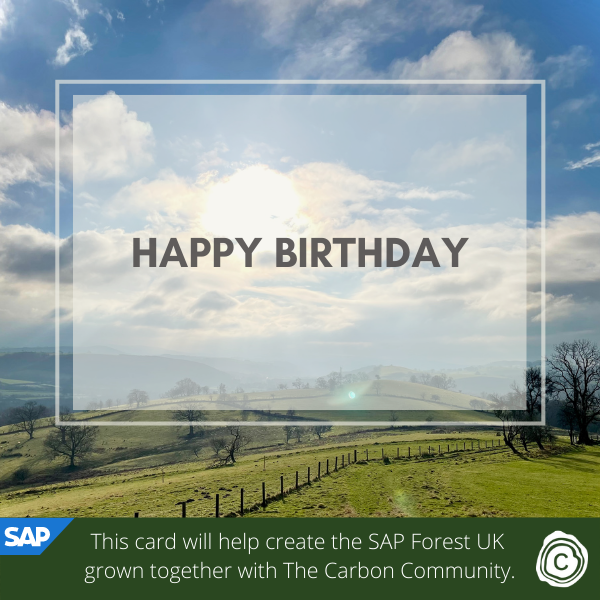 Send Birthday eCards supporting SAP Forest UK in partnership with The Carbon Community eCards