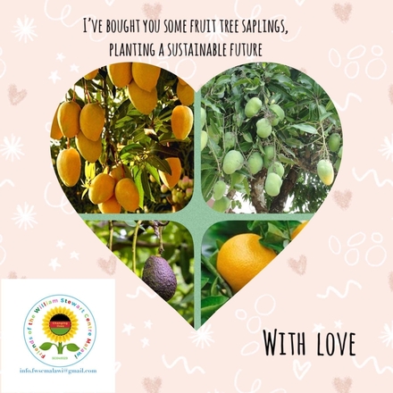 Give a life changing gift, £10 buys 4 fruit tree saplings for families in northern Malawi, helping them to be more self sufficient in the future eCards