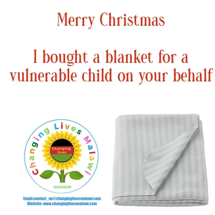 Help keep a child warm, £5 buys a blanket  eCards