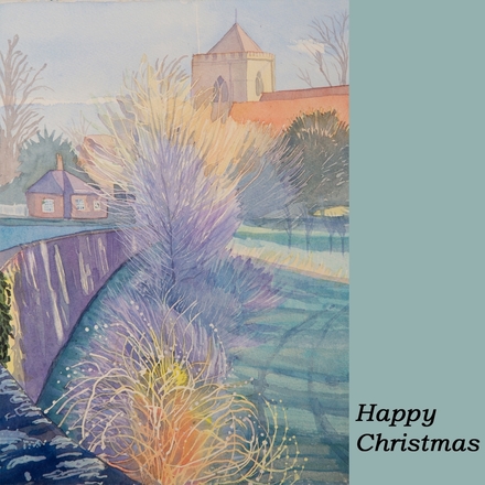 Send an original painting as a Christmas Ecard eCards