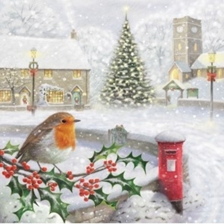 Send a Robin and Holly Christmas e-card eCards