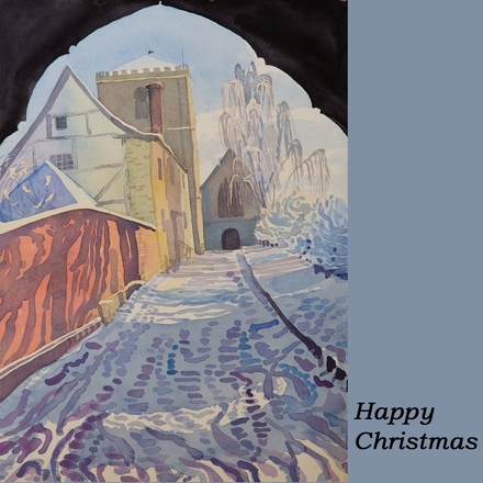 Send an original painting as a Christmas Ecard eCards
