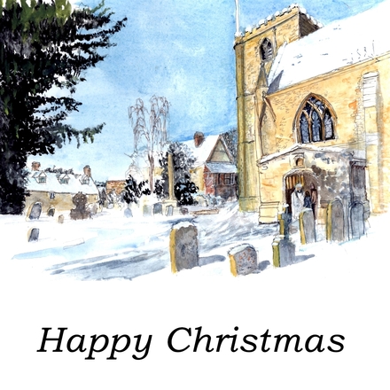 Send an original painting as a Christmas Ecard eCards