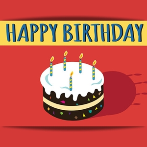 Happy birthday ecard cake Alzheimer's.