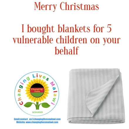 Help keep children warm, £25 buys 5 blankets eCards