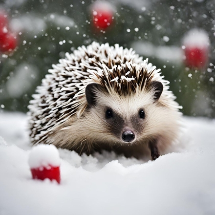 Snowy hedgehog eCards