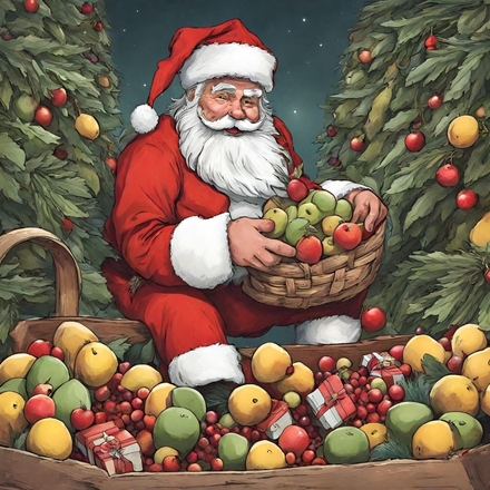 Santa's Fruit Basket eCards