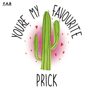 Funny rude birthday card cactus you're my favourite prick