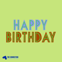 Happy birthday ecard colourful letters