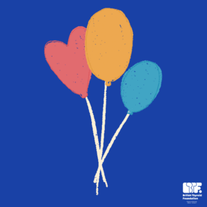 Happy birthday ecard balloons.