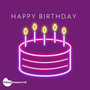 Happy birthday glowing candles cake card.