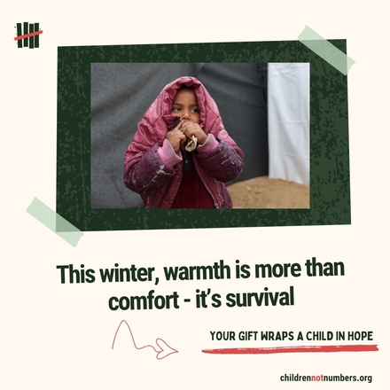 Provide warm winter clothing for a child eCards