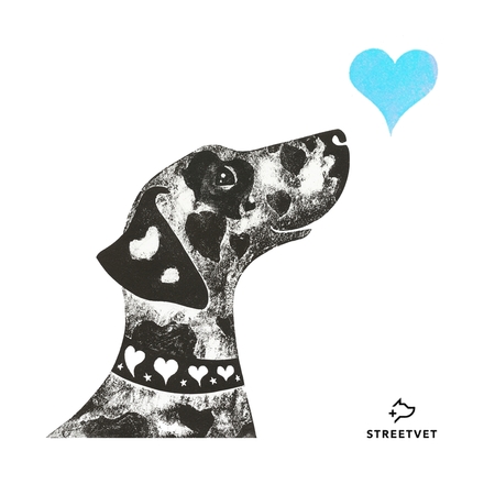 To say Happy Anniversary, or just to say 'I love you' to someone special, send an e-card to show them you care. The StreetVet 'LovePup' card has been designed for StreetVet by Ali Limentani. eCards