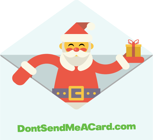 Santa appearing out of eCard